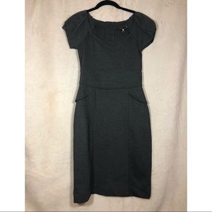 Pippa charcoal grey fitted dress